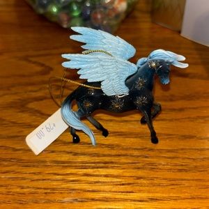 Blue horse ornament